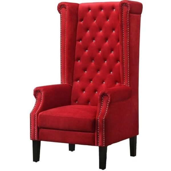 Red Velvet Throne Chair