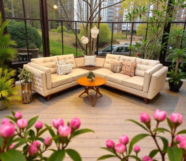 Ivory Cloud Luxe L-shape Sofa