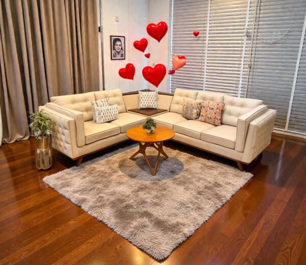 Ivory Cloud Luxe L-shape Sofa