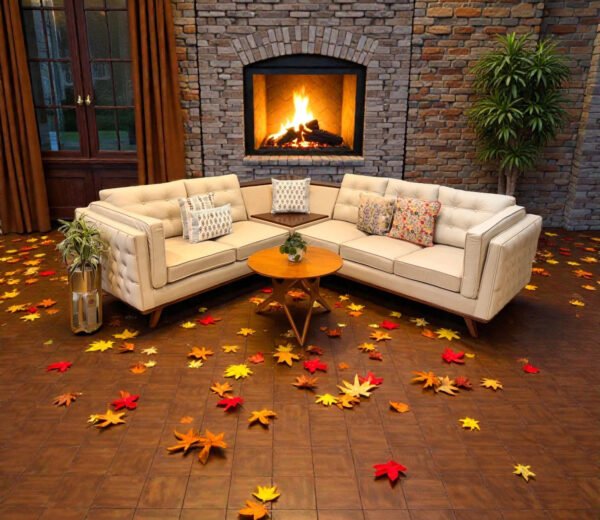 Ivory Cloud Luxe L-shape Sofa