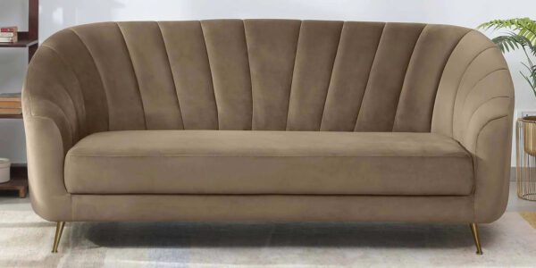 Opal Modern Upholstered Sofa With Metal Legs