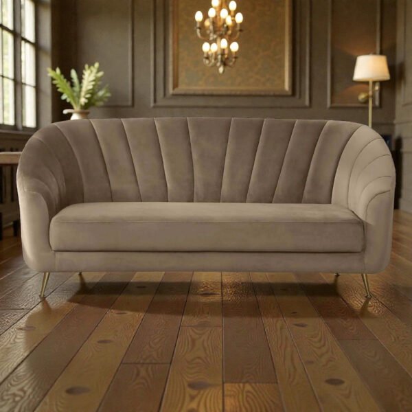 Opal Modern Upholstered Sofa With Metal Legs