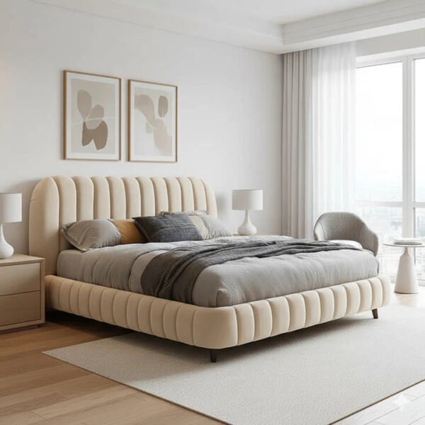 Oslo Curve Luxury Upholstered Bed