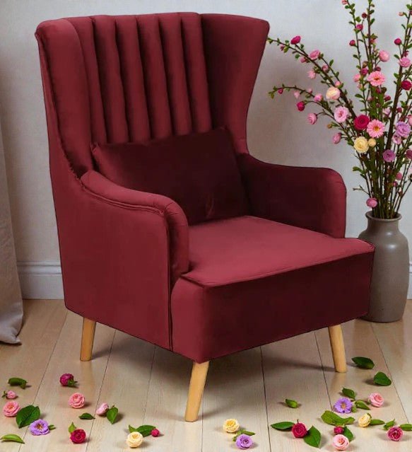 Crimson Comfort Wing Chair Set