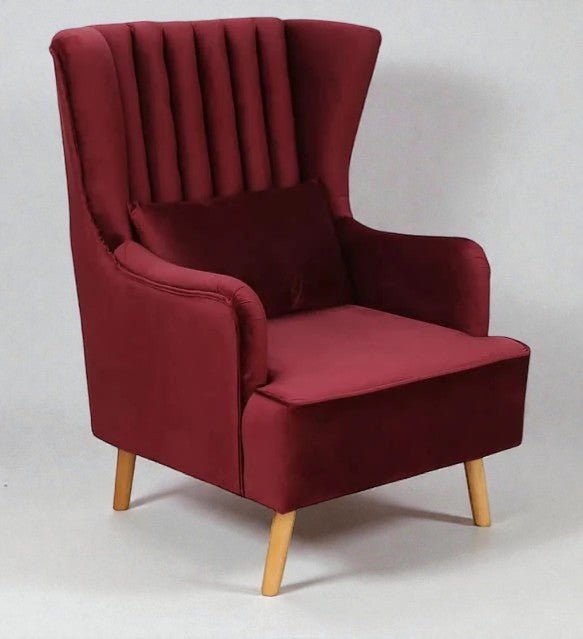 Crimson Comfort Wing Chair Set
