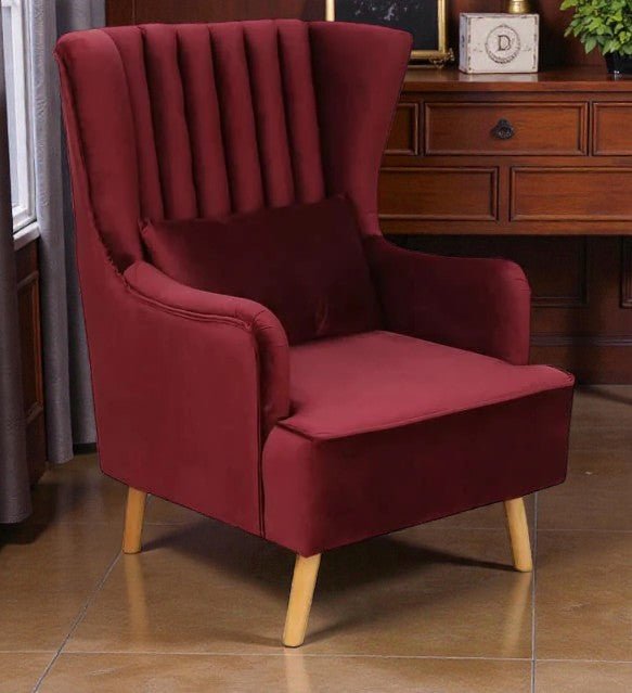 Crimson Comfort Wing Chair Set