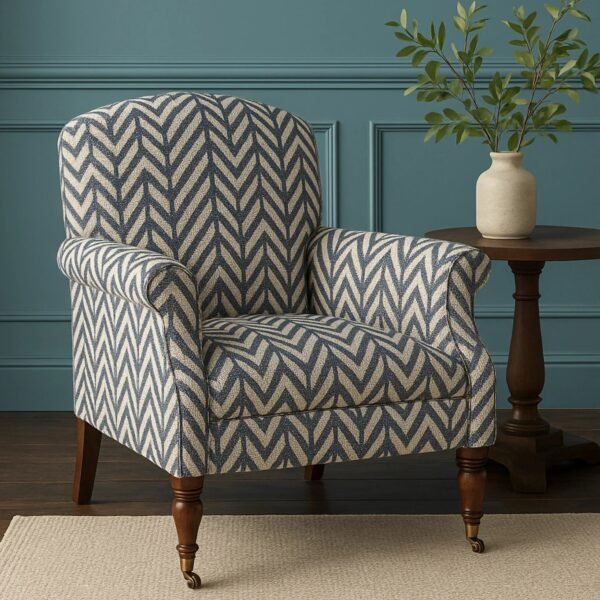 Zara Chevron Luxury Accent Chair