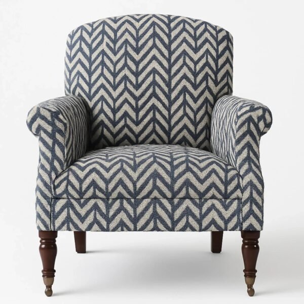 Zara Chevron Luxury Accent Chair